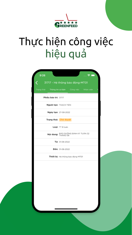 #3. GF-MAINT (iOS) 由: GREENFEED VIETNAM CORPORATION