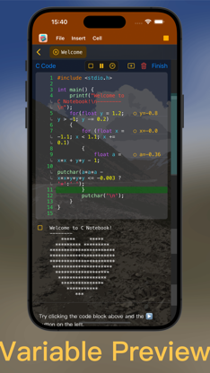 C Notebook screenshot 2