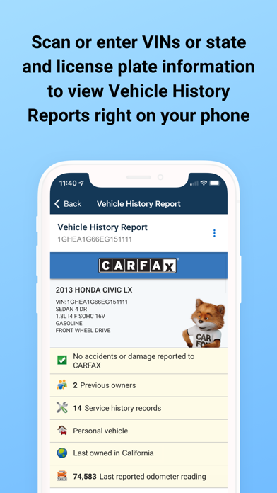 CARFAX for Police Screenshot