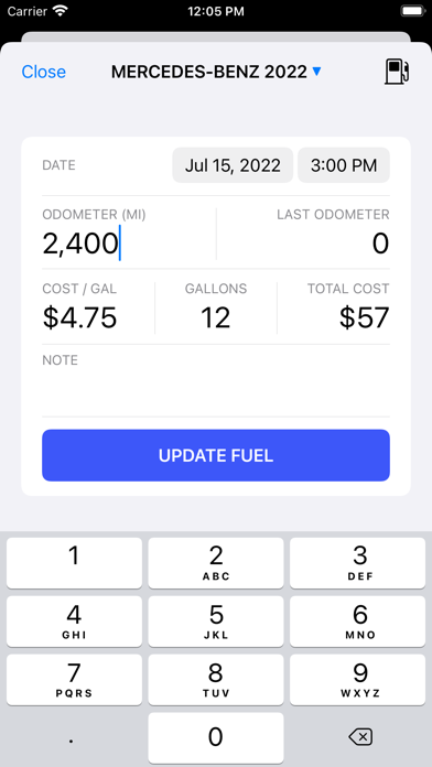 Refuel - Fuel Expense Tracker Screenshot