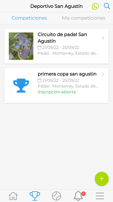 San Agustín Pádel Screenshot