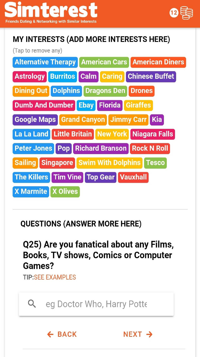 Simterest - Similar Interests