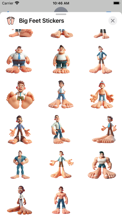 Big Feet Stickers Screenshot