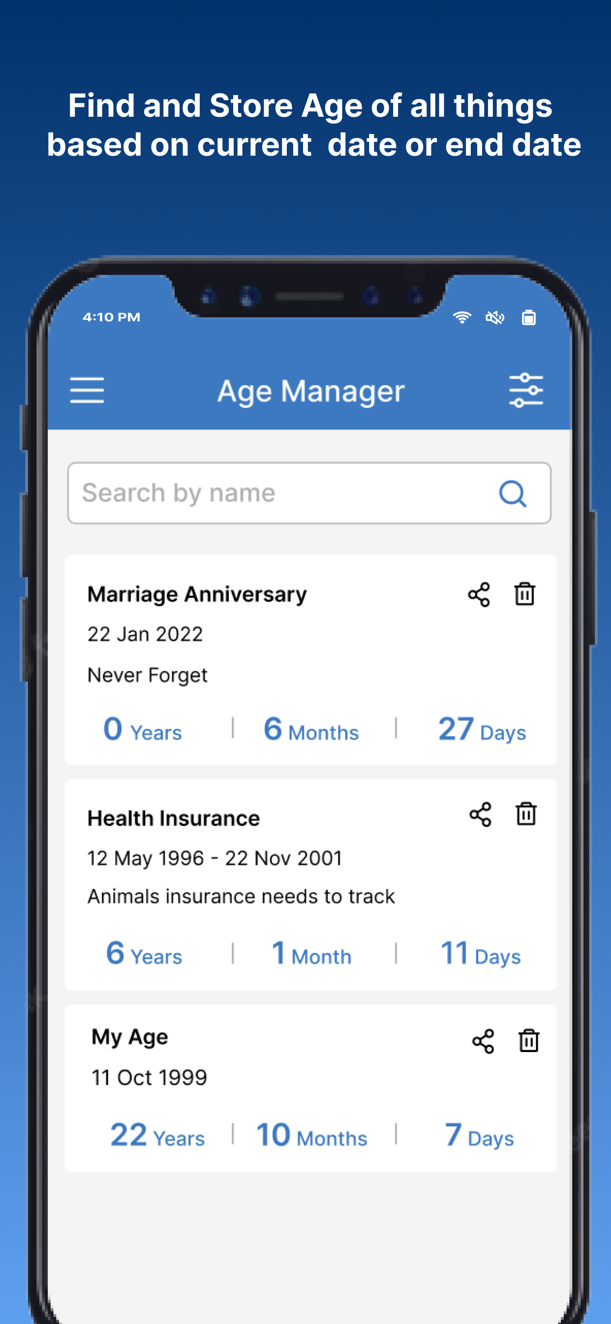 Age Manager & Calculator