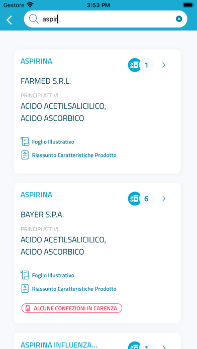 AIFA Medicinali Screenshot