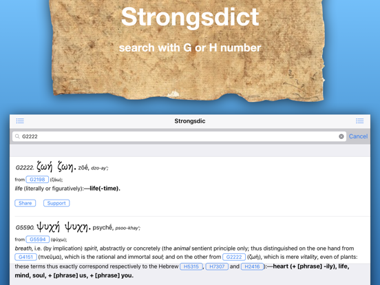 Screenshot #6 pour Strongsdict Greek Hebrew Dict