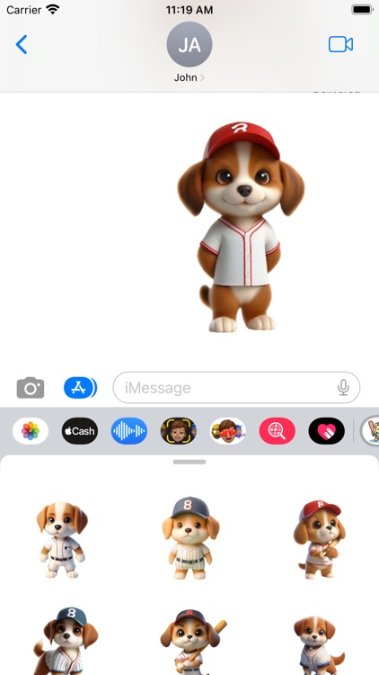 Baseball Puppy Stickers screenshot-5