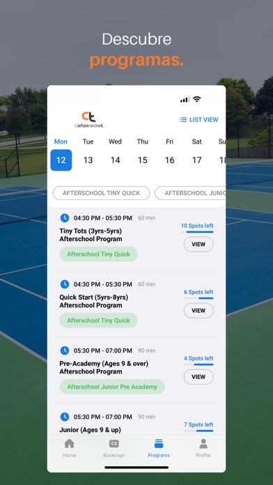 Canas Racket Screenshot