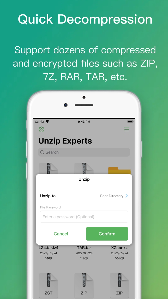 Unzip Zip Rar 7z Extract