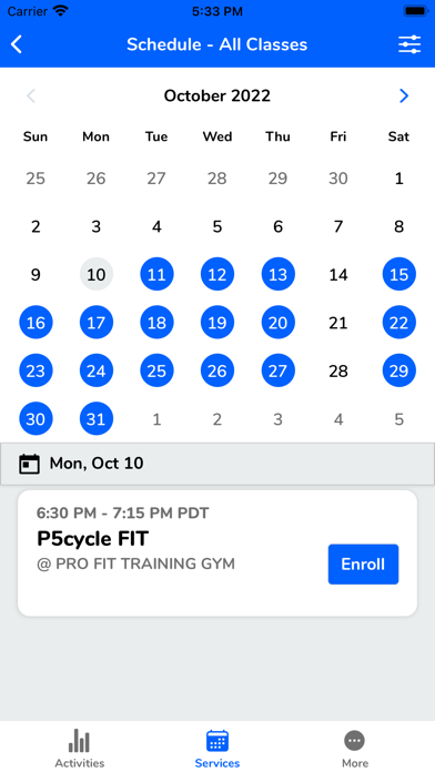 Pro Fit Training Gym Screenshot
