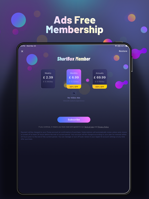 ShortBox iPad screenshot 7 - Entertainment app