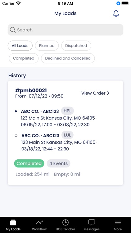 RTI Workflow (Go.Driver)
