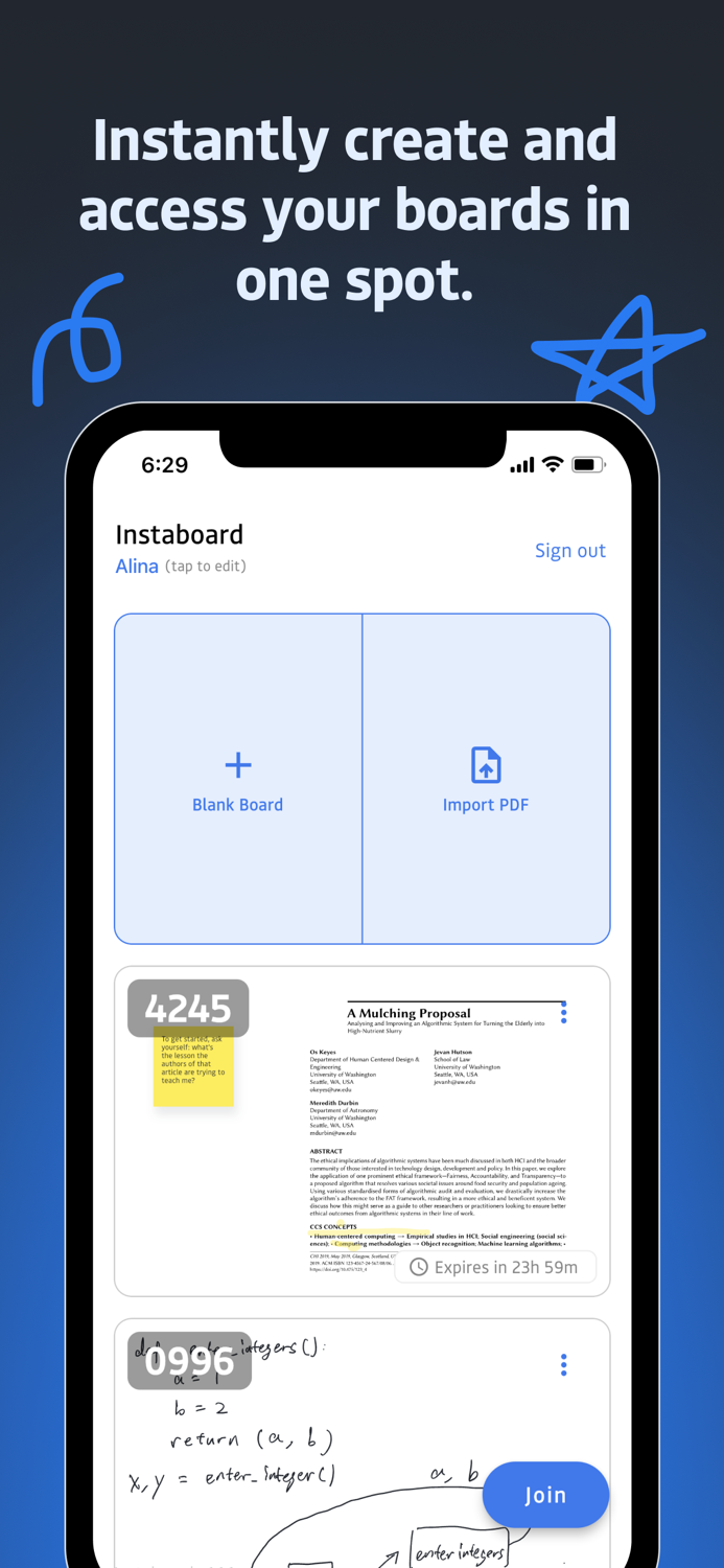 Instaboard Online Whiteboard