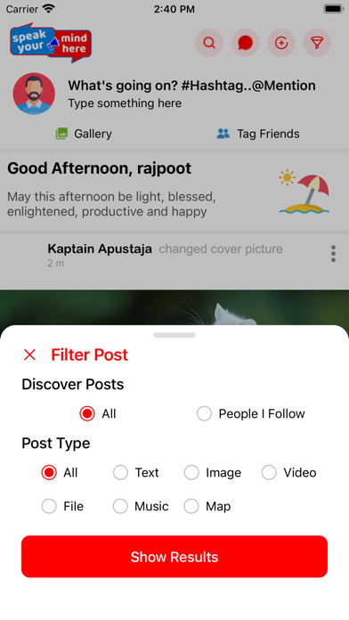 Speak Your Mind Here Screenshot