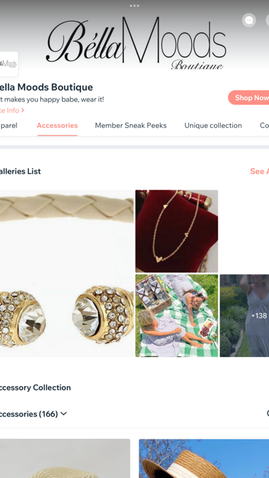 Bella Moods Boutique Screenshot