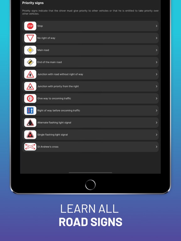 myTheorie 2025 Driving Theory iPad screenshot 10 - Education app