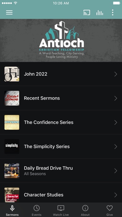 Antioch Christian Fellowship Screenshot