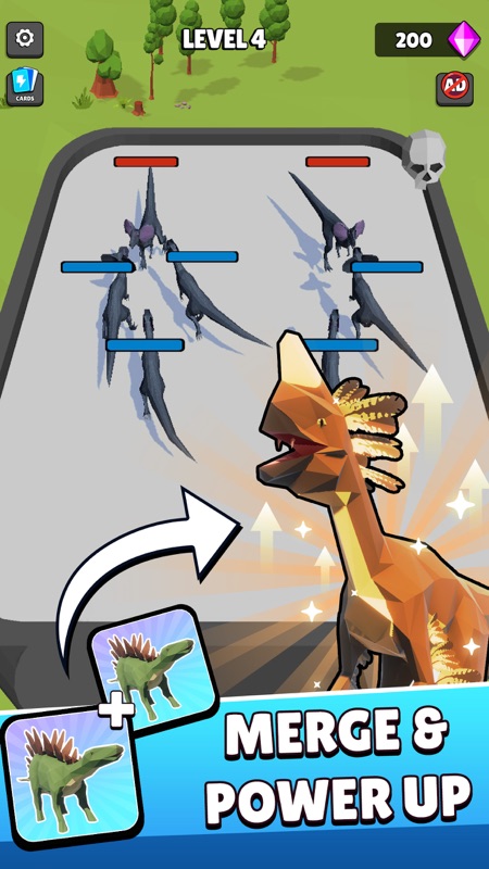 Dino Merge - Dinosaur Battle screenshot 2