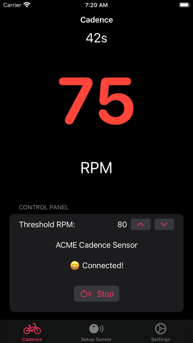 Cadence Monitor Screenshot