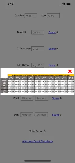 Game screenshot Updated ACFT Score Calculator hack