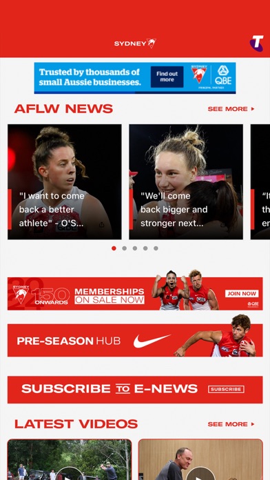 Sydney Swans Official App Screenshot