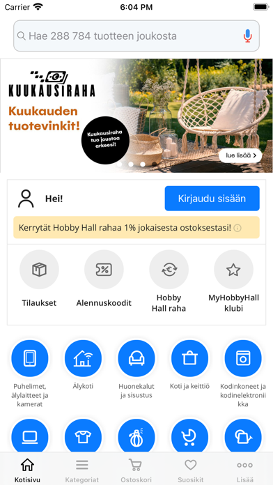 Hobbyhall.fi verkkokauppa Screenshot