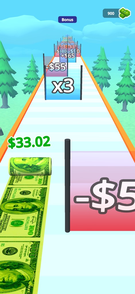 Money Rush - Die App fordert die Spieler mit dynamischen mathematischen Herausforderungen heraus, die in den abwechslungsreichen Umgebungsdesigns platziert sind und strategisches Denken erfordern.