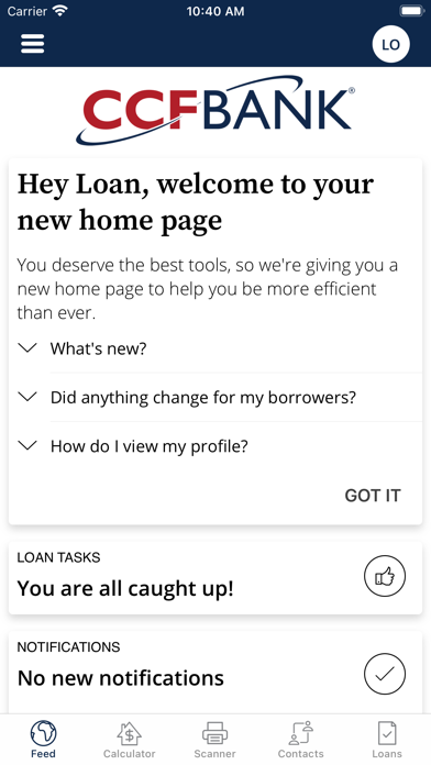 CCFBank Mortgage Screenshot
