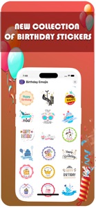 Birthday Emojis Stickers screenshot #1 for iPhone