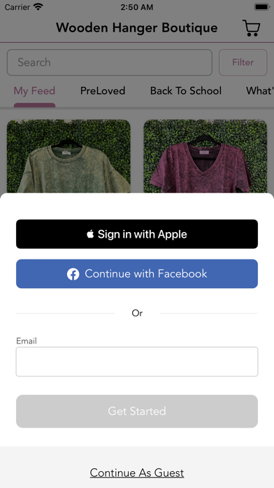 Wooden Hanger Boutique Screenshot