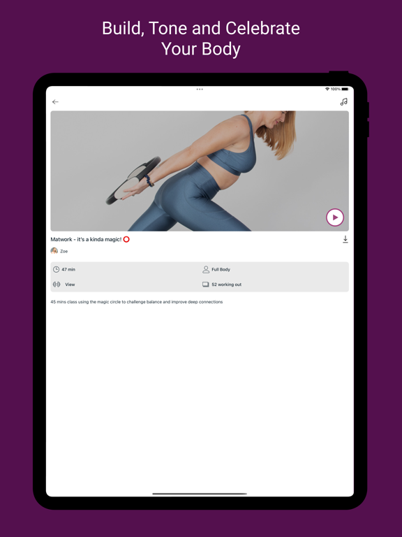 Pilates with Zoe iPad screenshot 4 - Health & Fitness app