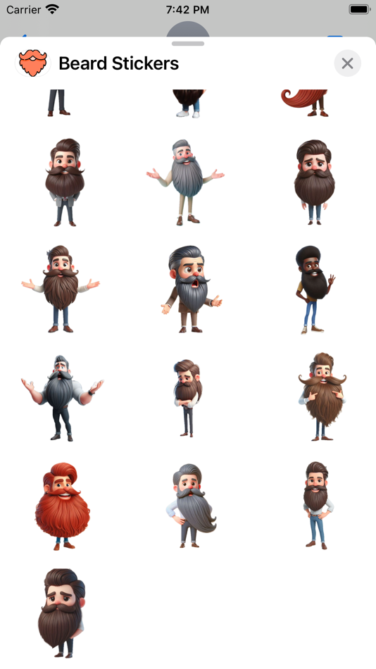 #3. Beard Stickers (iOS) Podle: Paul Scott