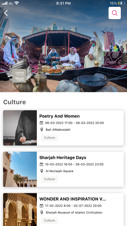 #2. Sharjah Events (iOS) Podle: Sharjah Government Media Bureau