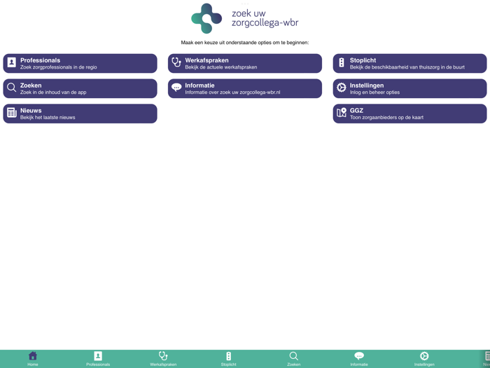 Zoek uw Zorgcollega WBR