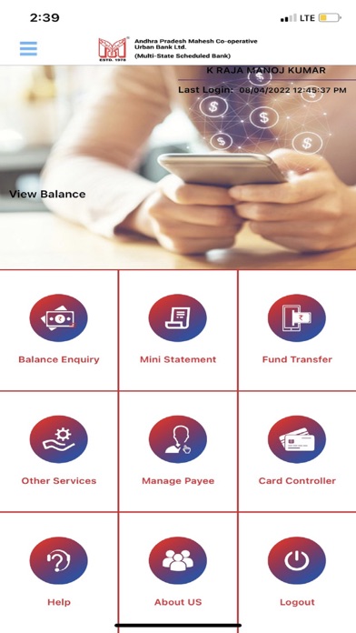 A.P. MAHESH CO-OP.URBAN BANK. Screenshot