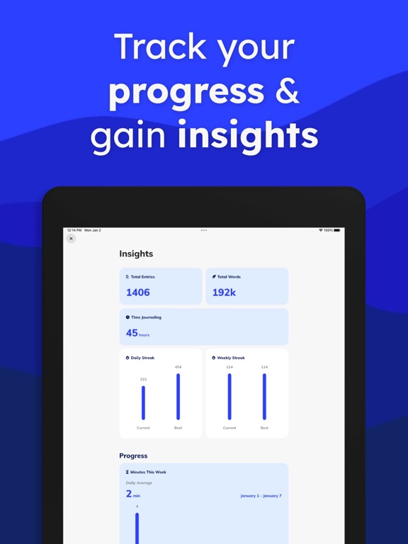Clearful - Journal & Diary iPad screenshot 9 - Health & Fitness app