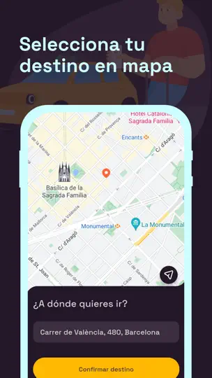 Captura de pantalla de TaxiClick en iPhone 3