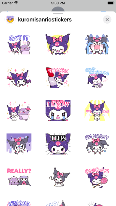 Kuromi Sanrio Stickers Screenshot