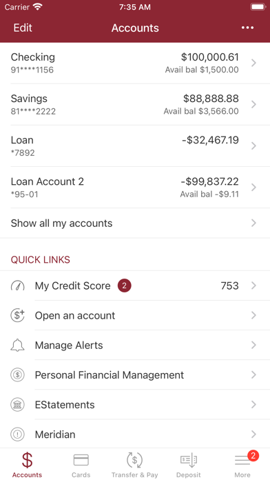 Century Bank and Trust Screenshot