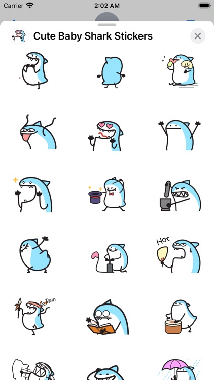 Cute Baby Shark Stickers screenshot-3