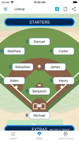 Game screenshot Baseball Lineup Cards apk