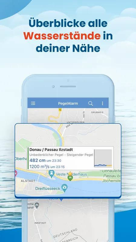 PegelAlarm Hochwasser Warnung screenshot 2 of 6