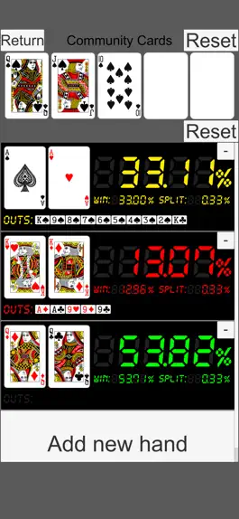 Game screenshot Rounders Poker Calculator apk