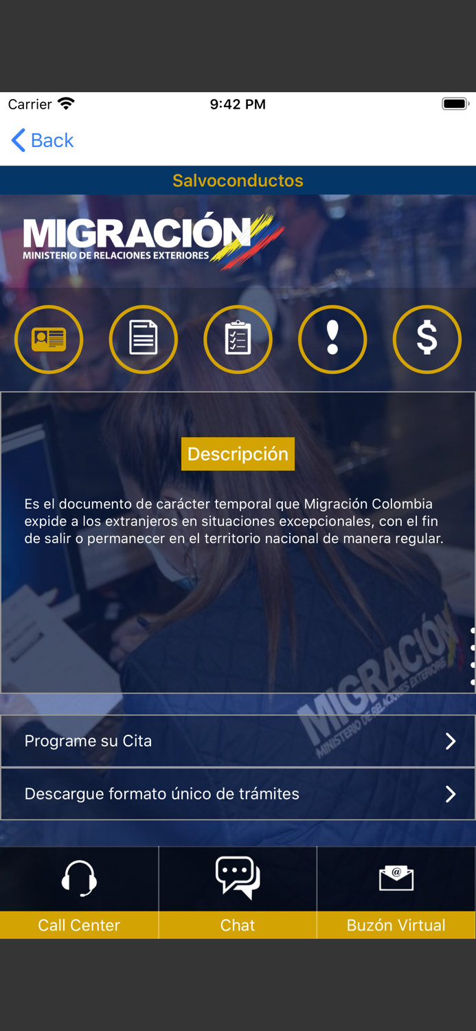 App Migración Colombia