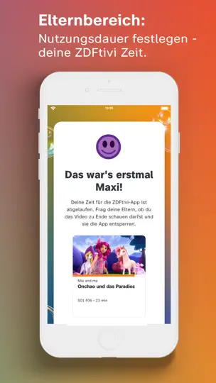Screenshot von ZDFtivi-App – Kinderfernsehen auf dem iPhone 7