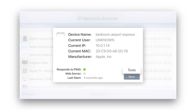 Capture d'écran du scanner IP Ultra