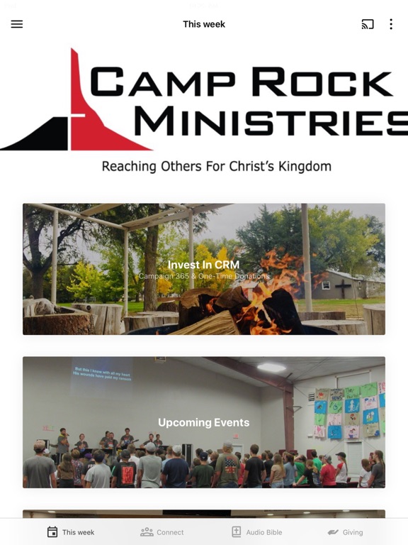 Camp Rock Ministries iPad screenshot 1 - Education app