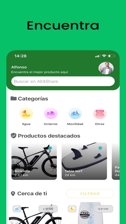 All4share: Alquiler deportivo