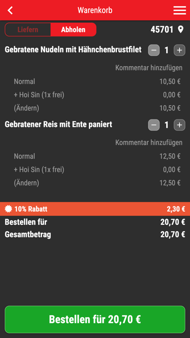 Chili Wok Herten Screenshot