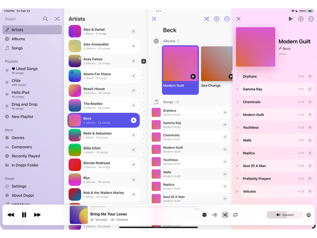 Doppi: local file music player Screenshot